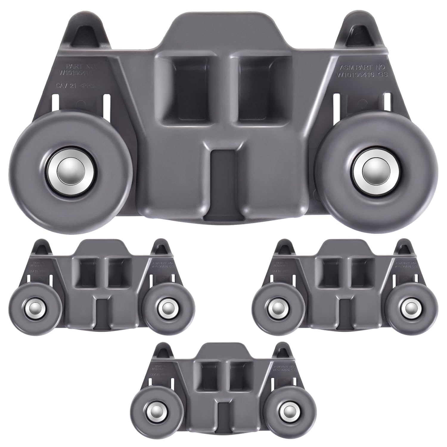 W10195416 KitchenAid Dishwasher Rack Wheels Compatible Whirlpool Maytag