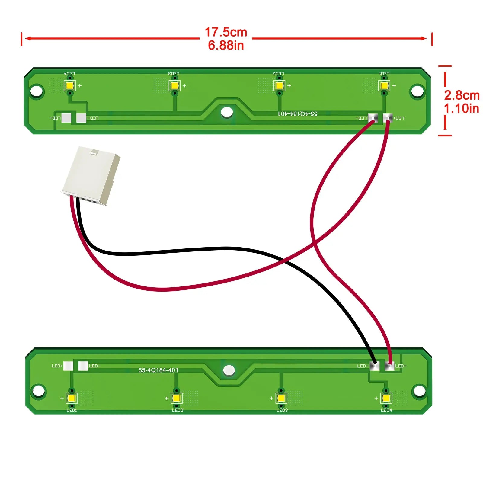 W11043011 W10866538 Whirlpool Kenmore Maytag Amana Ikea Refrigerator LED Light Module Replacment -No Cover HPUY