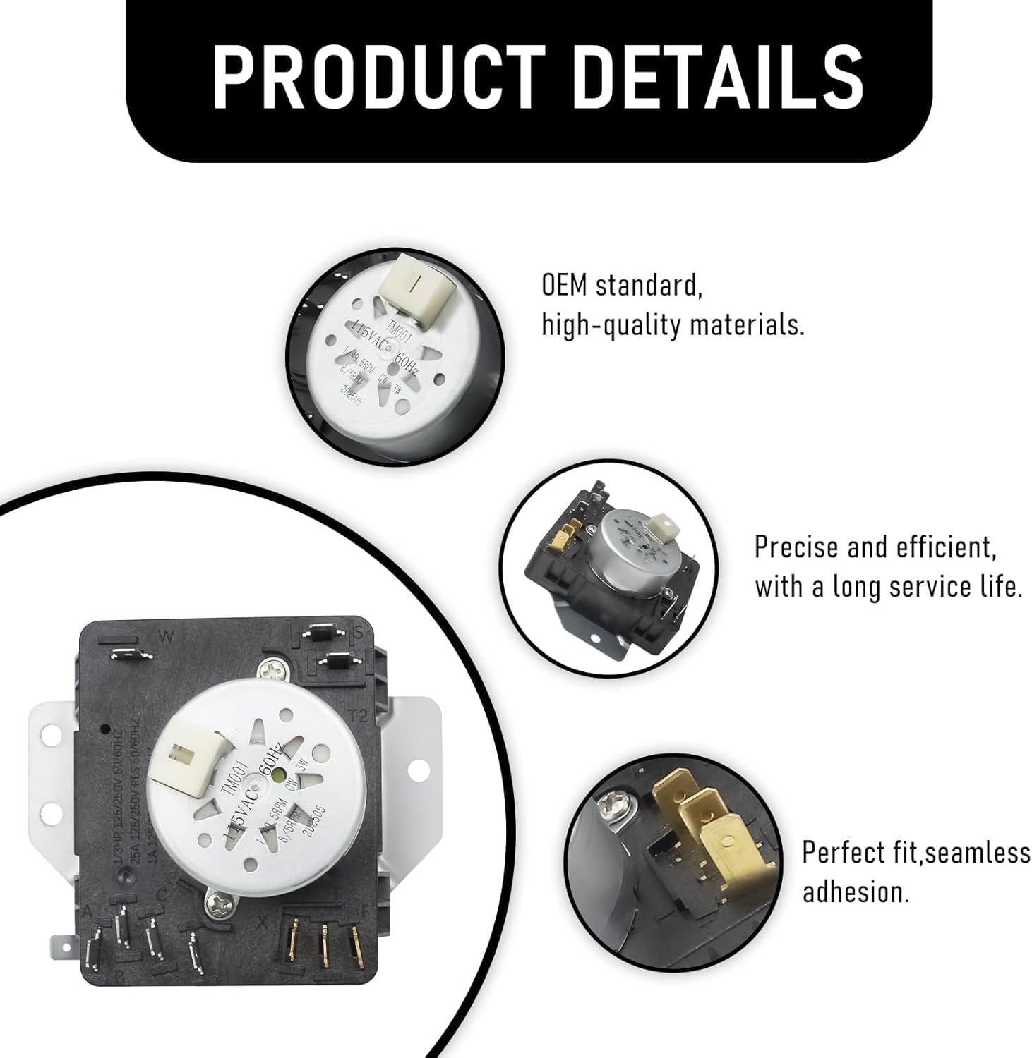 WPW10185992 Whirlpool Dryer Timer Compatible Maytag Kenmore