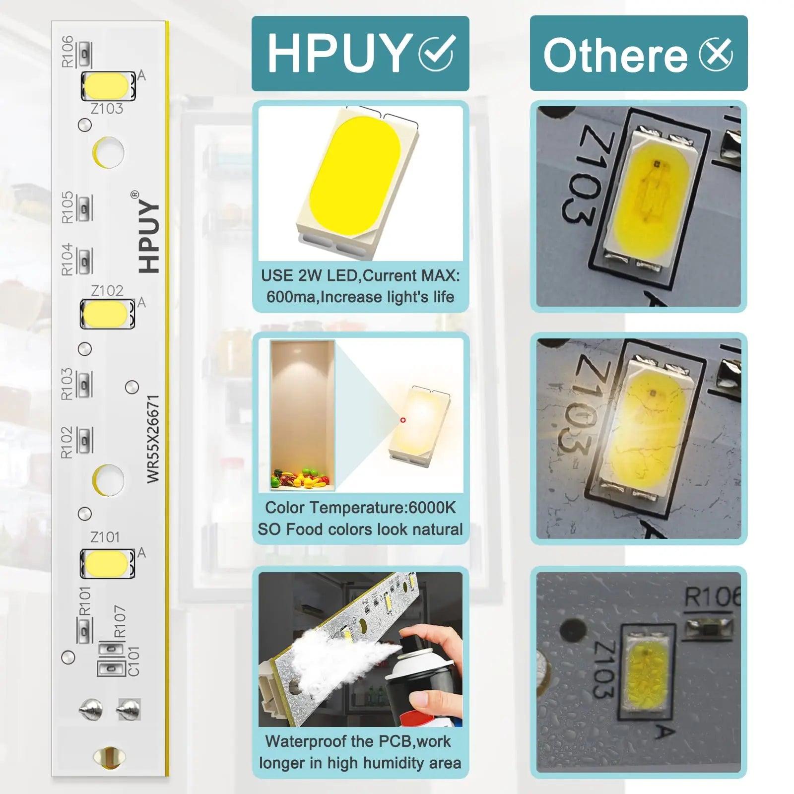 WR55X26671 Refrigerator LED Light Replacement for GE Refrigerator HPUY