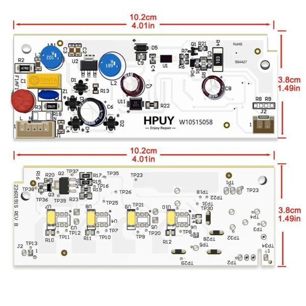 W10515058 whirlpool kenmore Maytag refrigerator led light HPUY