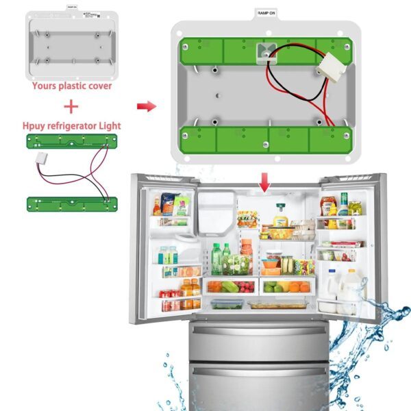 W11043011 W10866538 Whirlpool Kenmore Maytag Amana Ikea Refrigerator LED Light Module Replacment -No Cover HPUY