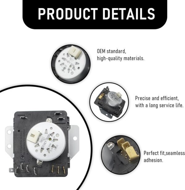 WPW10185992_Whirlpool_Dryer_Timer_Compatible_Mayta_5 WPW10185992 Whirlpool Dryer Timer Compatible Maytag Kenmore