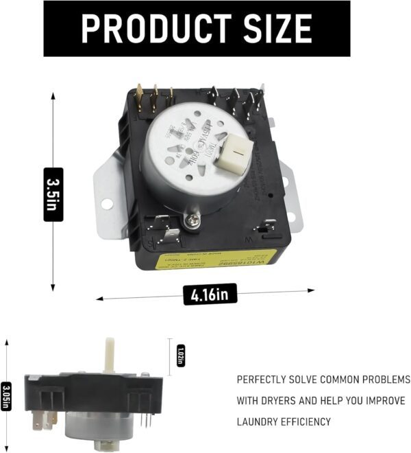 WPW10185992_Whirlpool_Dryer_Timer_Compatible_Mayta_6 WPW10185992 Whirlpool Dryer Timer Compatible Maytag Kenmore